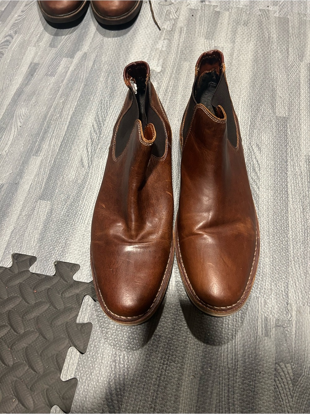 Steve Madden Brown Leather Slip-On Chukka Boots 11